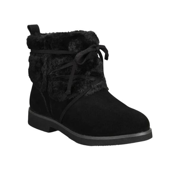 Style & Co Women's Zijune Faux Fur Trim Booties Black Size 7 - Picture 1 of 4